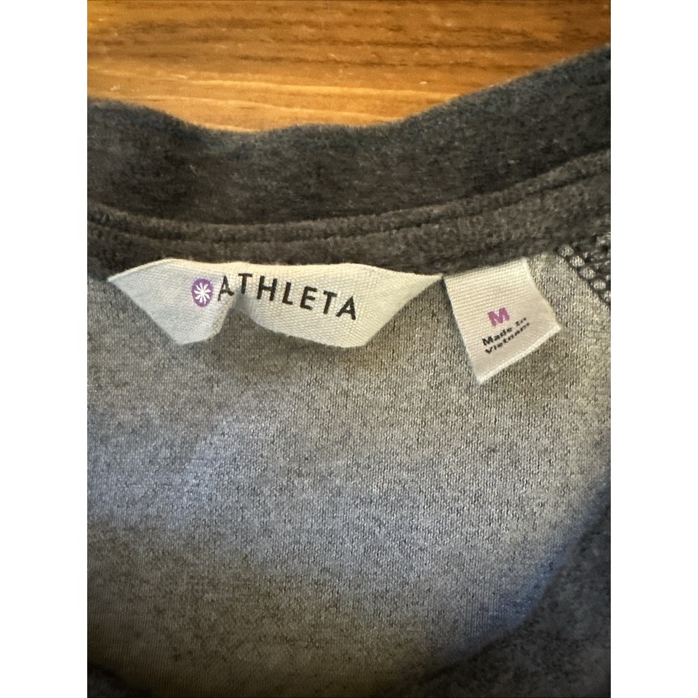 NWT Athleta M Velour Criss Cross Dress Charcoal Gray Quiet Luxury Everyday - Picture 7 of 12
